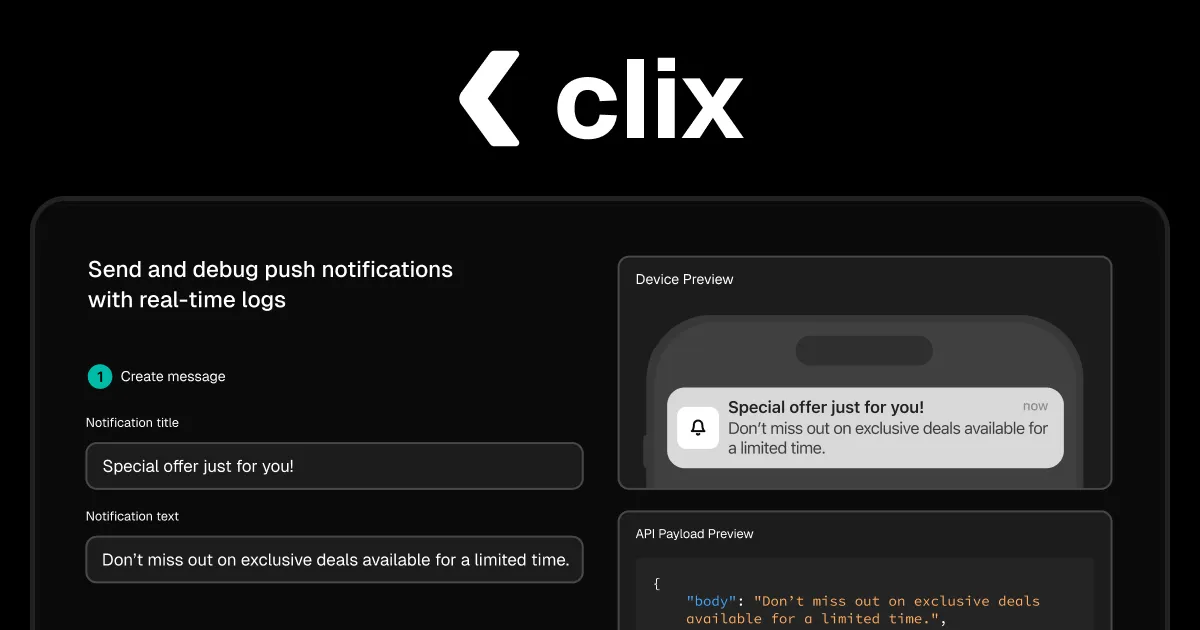 Clix – Real-time mobile push notifications made simple