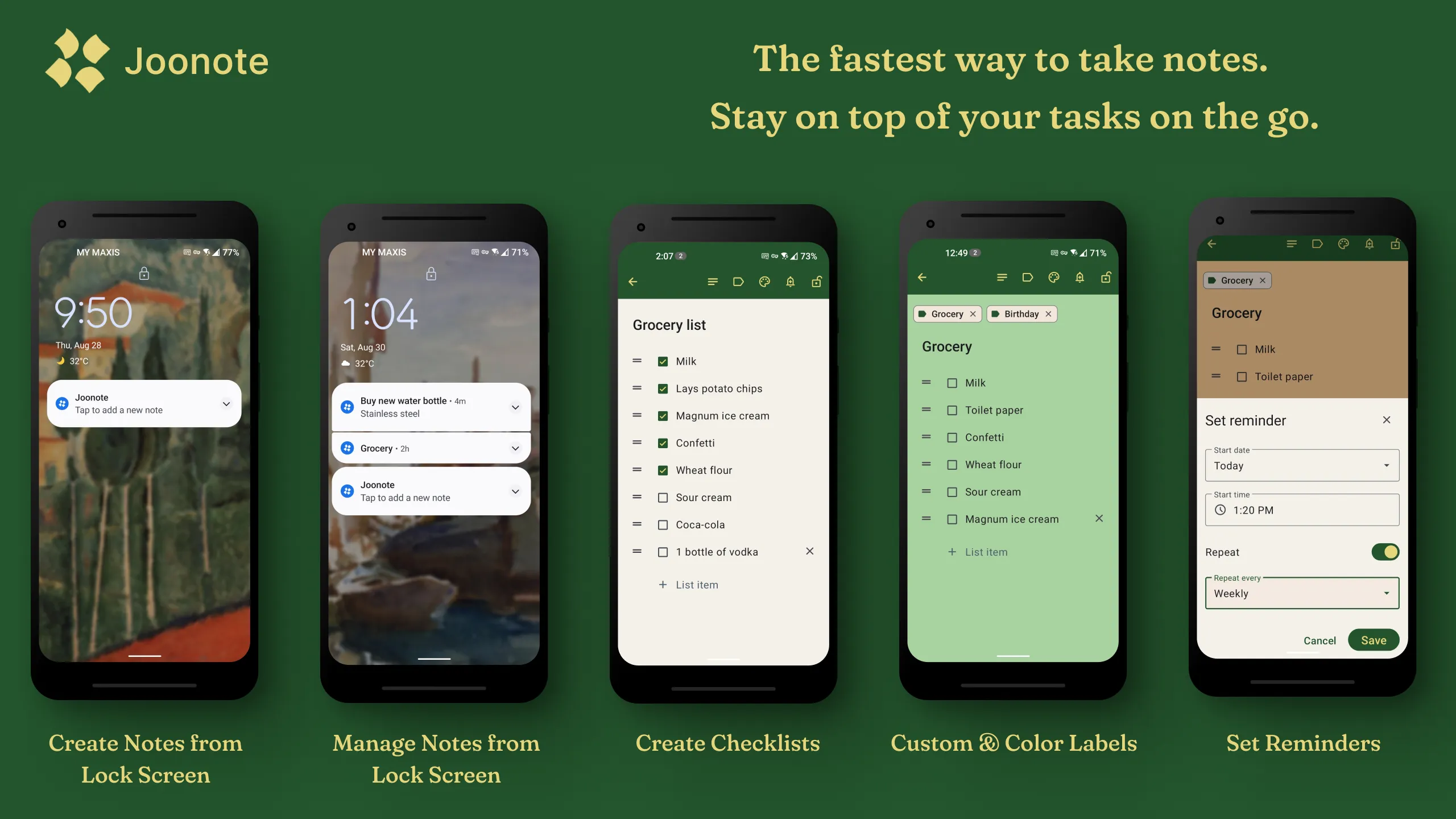 Joonote – A note-taking app in your notification panel