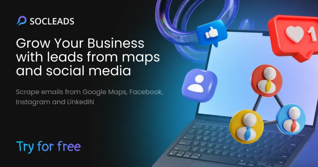 ➤ SocLeads – Extract Instagram emails with one-click simplicity