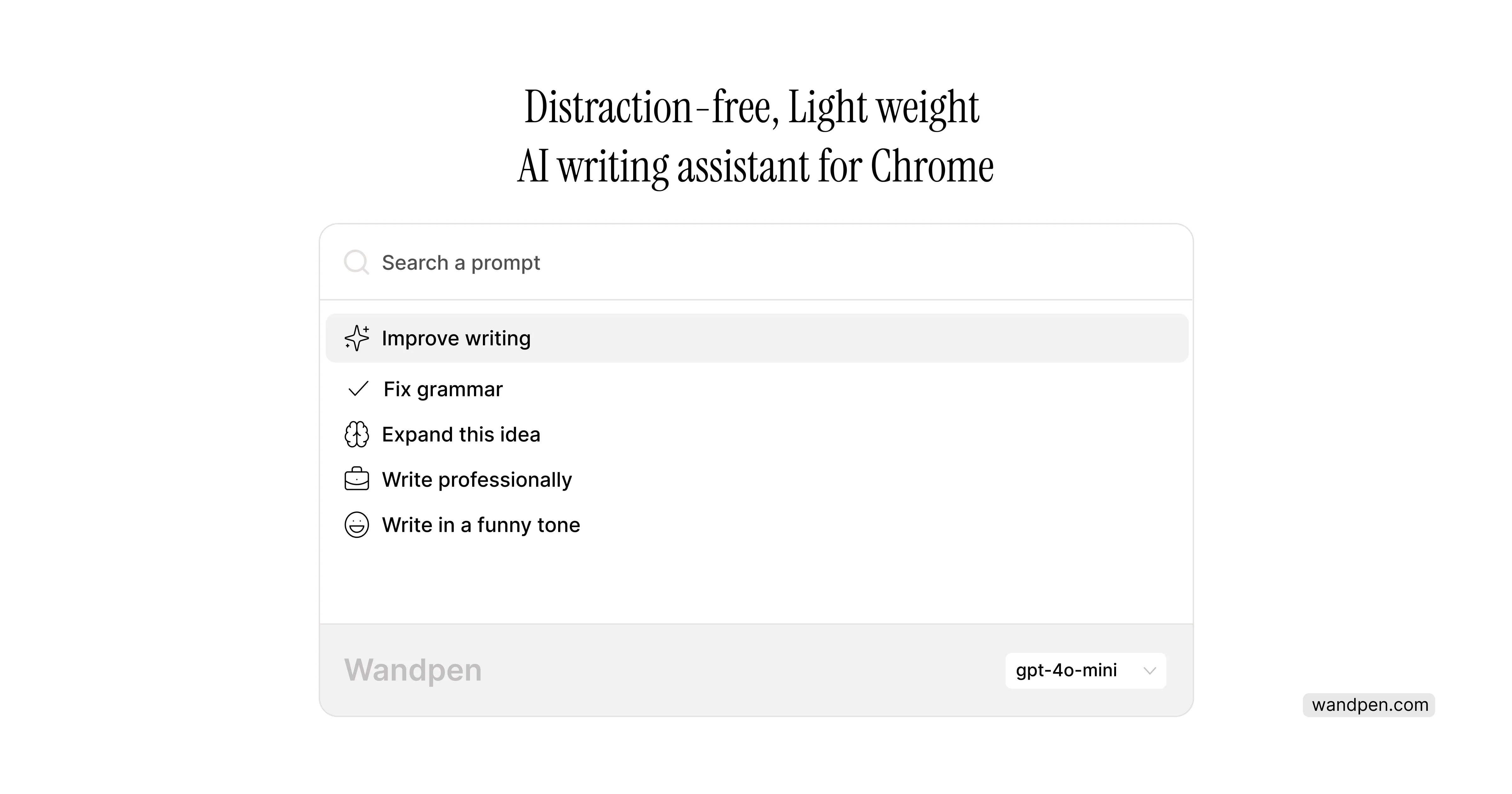 Wandpen – AI writing assistant that works where you write