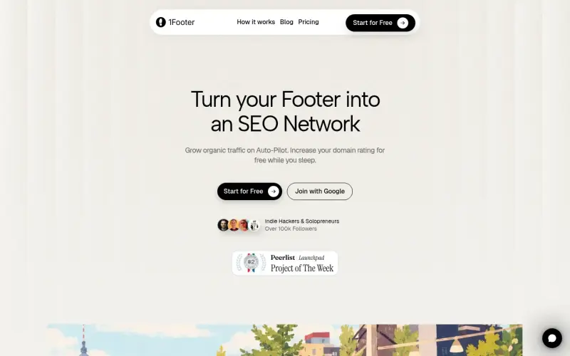 1Footer homepage showing footers across sites management