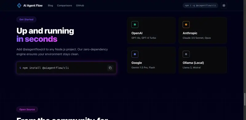 AI Agent Flow interface screenshot 3 showing Streamline your development process with a local-first, multi-agent framework
