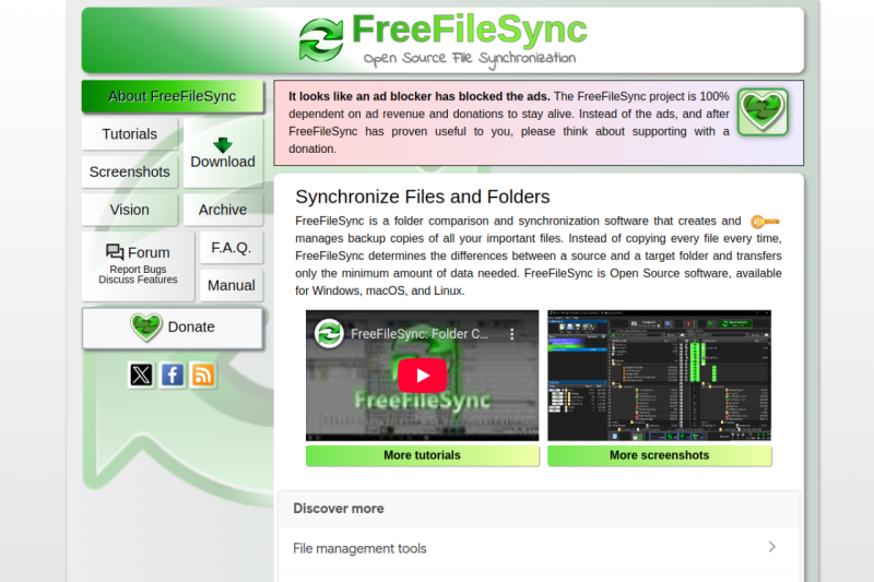 FreeFileSync media