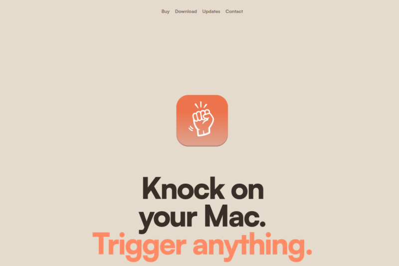 Knock homepage showing Streamline your workflow