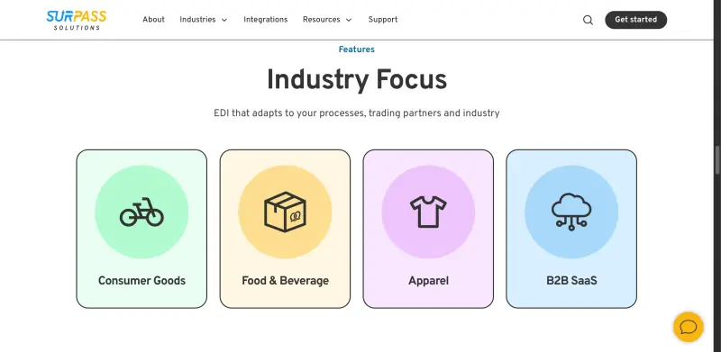 Surpass interface screenshot 2 showing Streamline your supply chain operations with our EDI platform, reducing errors