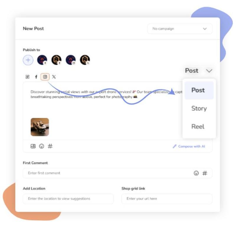 Turrboo interface screenshot 2 showing Streamline your social media management with Turrboo's AI tool, saving time