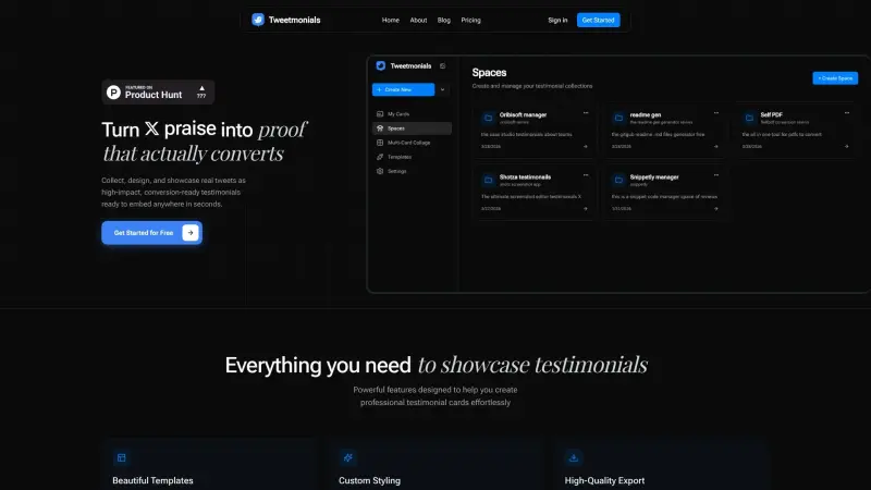 Tweetmonials homepage showing Elevate your brand's credibility