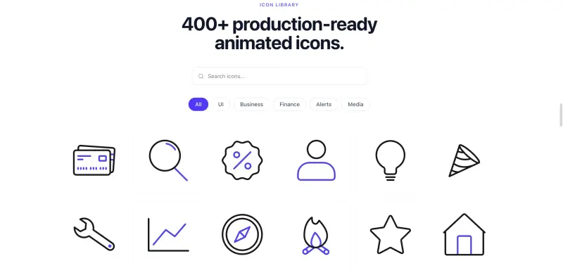 Unicorn Icons interface screenshot 3 showing Elevate your user experience with instantly downloadable, production-ready