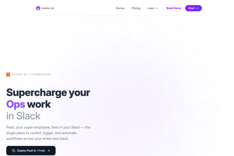 Work Automation Platform homepage showing Streamline your workflow